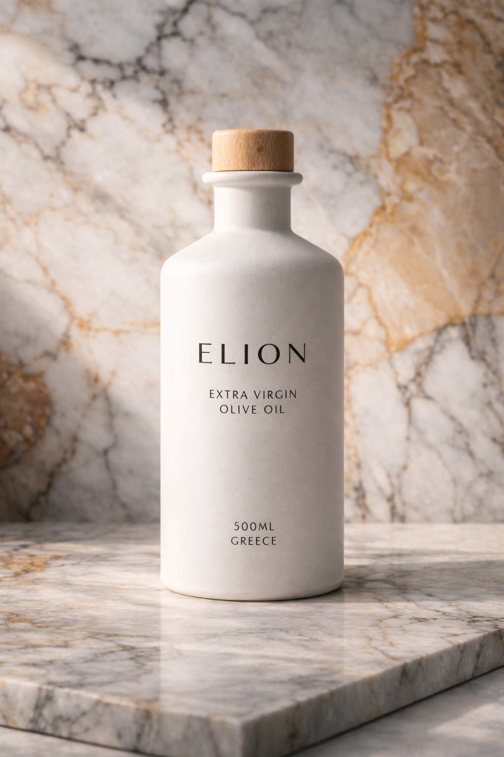 ELION bottle on marble in Mesolongi
