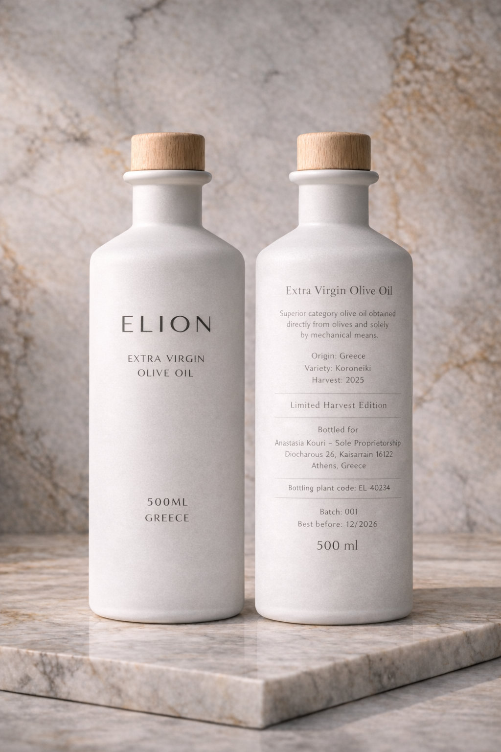 ELION bottle front and back